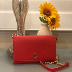 Tory Burch small cross body bag - pebbled leather